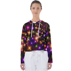 Star Colorful Christmas Abstract Women s Slouchy Sweat