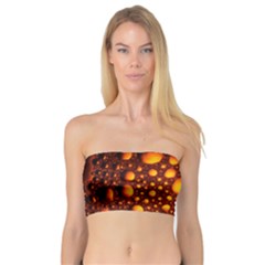 Bubbles Abstract Art Gold Golden Bandeau Top by Dutashop