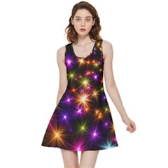 Star Colorful Christmas Abstract Inside Out Reversible Sleeveless Dress