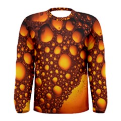 Bubbles Abstract Art Gold Golden Men s Long Sleeve T-shirt