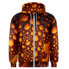 Bubbles Abstract Art Gold Golden Men s Zipper Hoodie