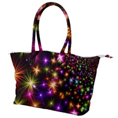 Star Colorful Christmas Abstract Canvas Shoulder Bag