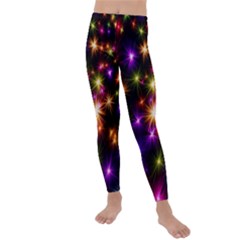 Star Colorful Christmas Abstract Kids  Lightweight Velour Leggings