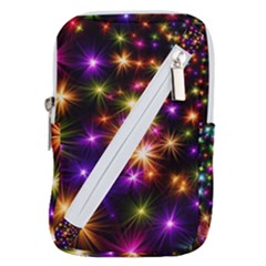 Star Colorful Christmas Abstract Belt Pouch Bag (large)