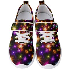 Star Colorful Christmas Abstract Men s Velcro Strap Shoes