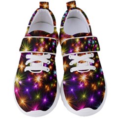 Star Colorful Christmas Abstract Women s Velcro Strap Shoes