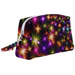 Star Colorful Christmas Abstract Wristlet Pouch Bag (large)