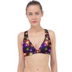 Star Colorful Christmas Abstract Classic Banded Bikini Top