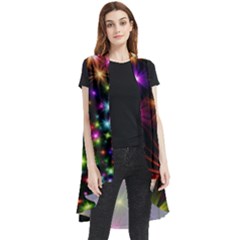 Star Colorful Christmas Abstract Sleeveless Chiffon Waistcoat Shirt