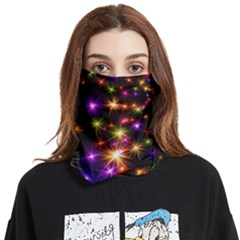 Star Colorful Christmas Abstract Face Covering Bandana (two Sides)