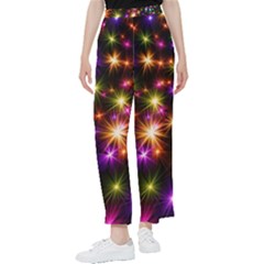 Star Colorful Christmas Abstract Women s Pants 