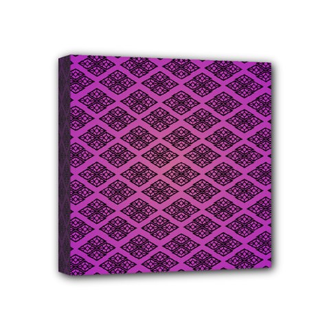 Pattern Texture Geometric Patterns Purple Mini Canvas 4  X 4  (stretched) by Dutashop