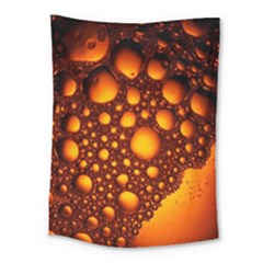 Bubbles Abstract Art Gold Golden Medium Tapestry