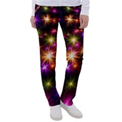 Star Colorful Christmas Abstract Women s Casual Pants