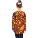 Bubbles Abstract Art Gold Golden Kids  Double Breasted Button Coat View2