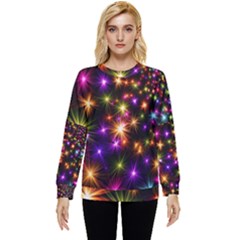 Star Colorful Christmas Abstract Hidden Pocket Sweatshirt