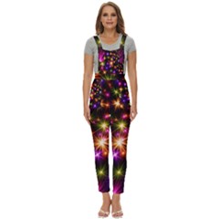 Star Colorful Christmas Abstract Women s Pinafore Overalls Jumpsuit