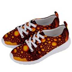 Bubbles Abstract Art Gold Golden Women s Lightweight Sports Shoes by Dutashop