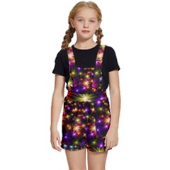 Star Colorful Christmas Abstract Kids  Short Overalls