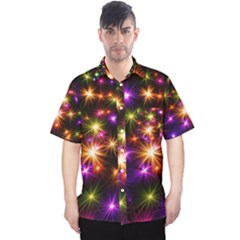 Star Colorful Christmas Abstract Men s Hawaii Shirt