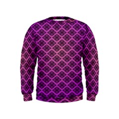 Pattern Texture Geometric Patterns Purple Kids  Sweatshirt