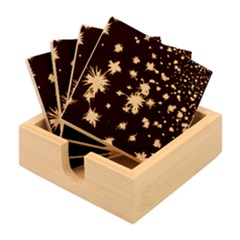 Star Colorful Christmas Abstract Bamboo Coaster Set by Dutashop