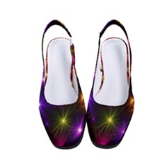 Star Colorful Christmas Abstract Women s Classic Slingback Heels