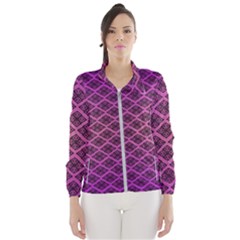 Pattern Texture Geometric Patterns Purple Women s Windbreaker