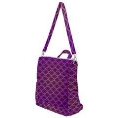 Pattern Texture Geometric Patterns Purple Crossbody Backpack by Dutashop