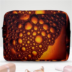 Bubbles Abstract Art Gold Golden Make Up Pouch (large)