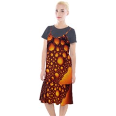 Bubbles Abstract Art Gold Golden Camis Fishtail Dress by Dutashop