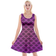 Pattern Texture Geometric Patterns Purple Reversible Velvet Sleeveless Dress