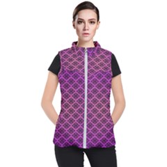 Pattern Texture Geometric Patterns Purple Women s Puffer Vest