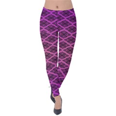 Pattern Texture Geometric Patterns Purple Velvet Leggings