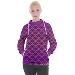 Pattern Texture Geometric Patterns Purple Women s Hooded Pullover