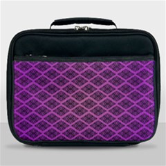 Pattern Texture Geometric Patterns Purple Lunch Bag