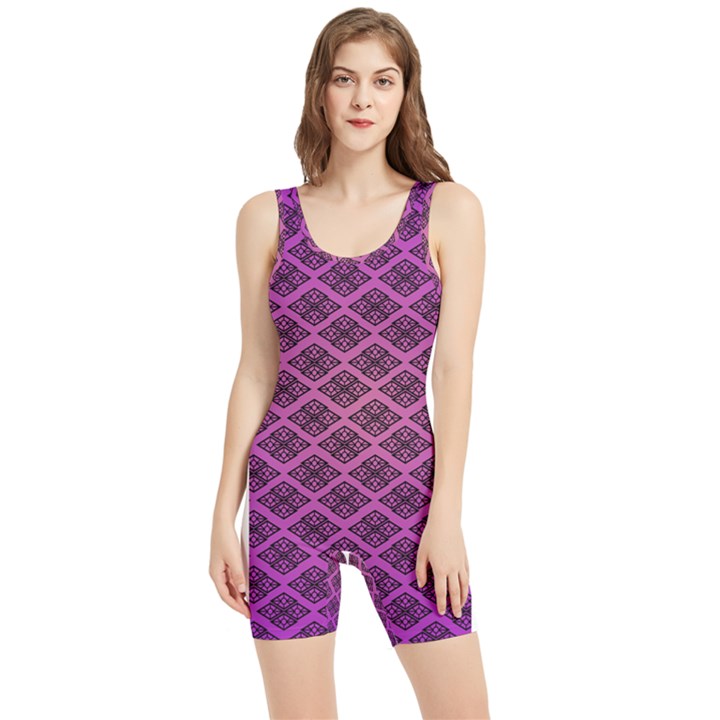 Pattern Texture Geometric Patterns Purple Women s Wrestling Singlet