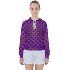 Pattern Texture Geometric Patterns Purple Women s Tie Up Sweat