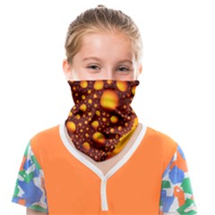 Bubbles Abstract Art Gold Golden Face Covering Bandana (kids)