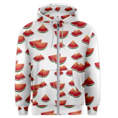 Summer Watermelon Pattern Men s Zipper Hoodie