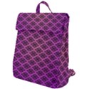 Pattern Texture Geometric Patterns Purple Flap Top Backpack View1