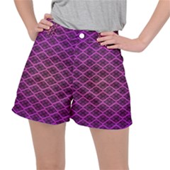 Pattern Texture Geometric Patterns Purple Women s Ripstop Shorts by Dutashop