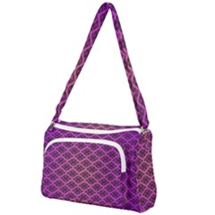 Pattern Texture Geometric Patterns Purple Front Pocket Crossbody Bag by Dutashop