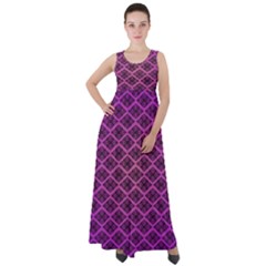 Pattern Texture Geometric Patterns Purple Empire Waist Velour Maxi Dress by Dutashop