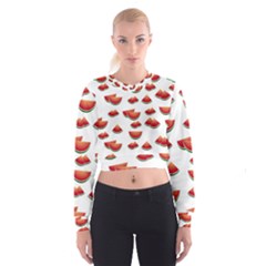 Summer Watermelon Pattern Cropped Sweatshirt