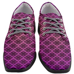 Pattern Texture Geometric Patterns Purple Women Heeled Oxford Shoes