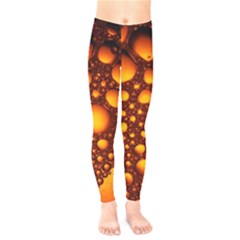 Bubbles Abstract Art Gold Golden Kids  Classic Winter Leggings