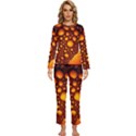 Bubbles Abstract Art Gold Golden Womens  Long Sleeve Lightweight Pajamas Set View1