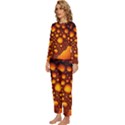 Bubbles Abstract Art Gold Golden Womens  Long Sleeve Lightweight Pajamas Set View2