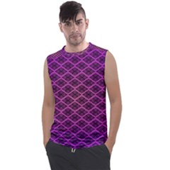 Pattern Texture Geometric Patterns Purple Men s Regular Tank Top by Dutashop